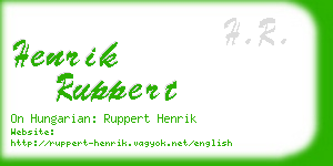 henrik ruppert business card